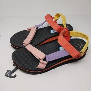 MultiColored Wide Sandal with Velcro. Size 11 and 12